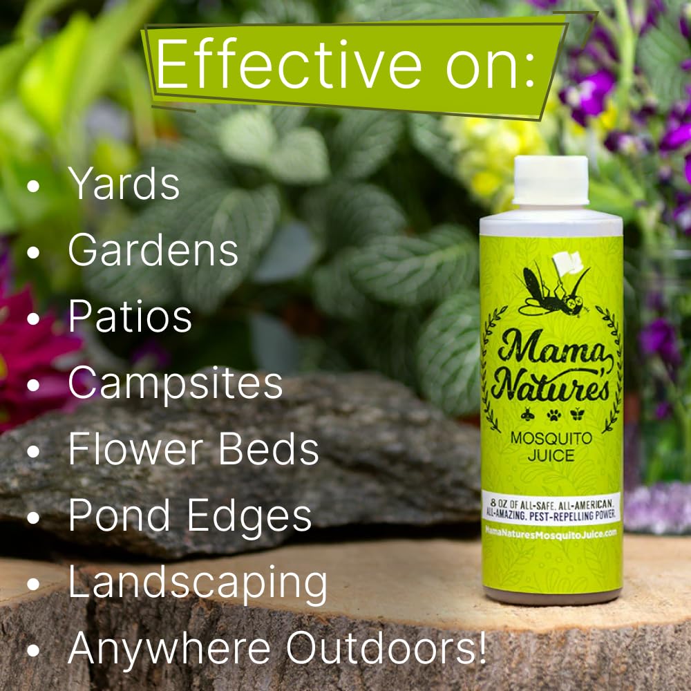 Mama Nature’s Mosquito Juice Yard Spray (One 8oz bottle)