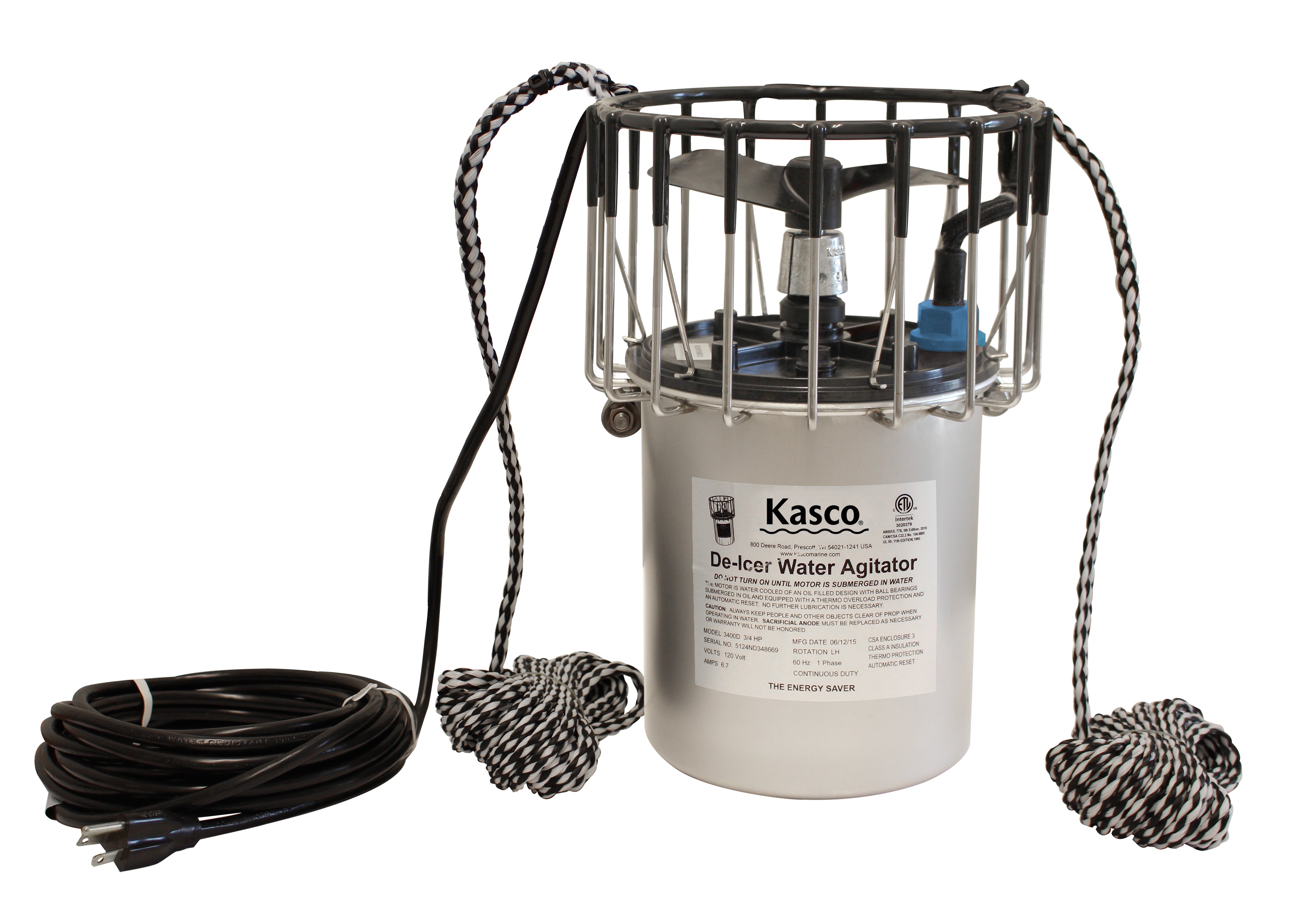 De-Icer 1/2HP, 60 Cycle, 120V, 25-200 ft. power cords
