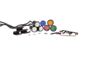 LED Composite Light, 3 Fixtures, 11Watts ea., 120V, Includes color lenses w/red, blue, green & amber, 50' Cord