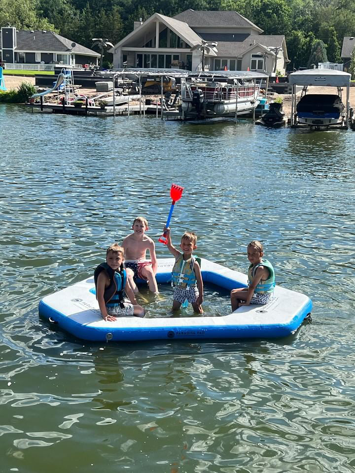Inflatable Water Hammock 9' Splash Island Floating Triangle
