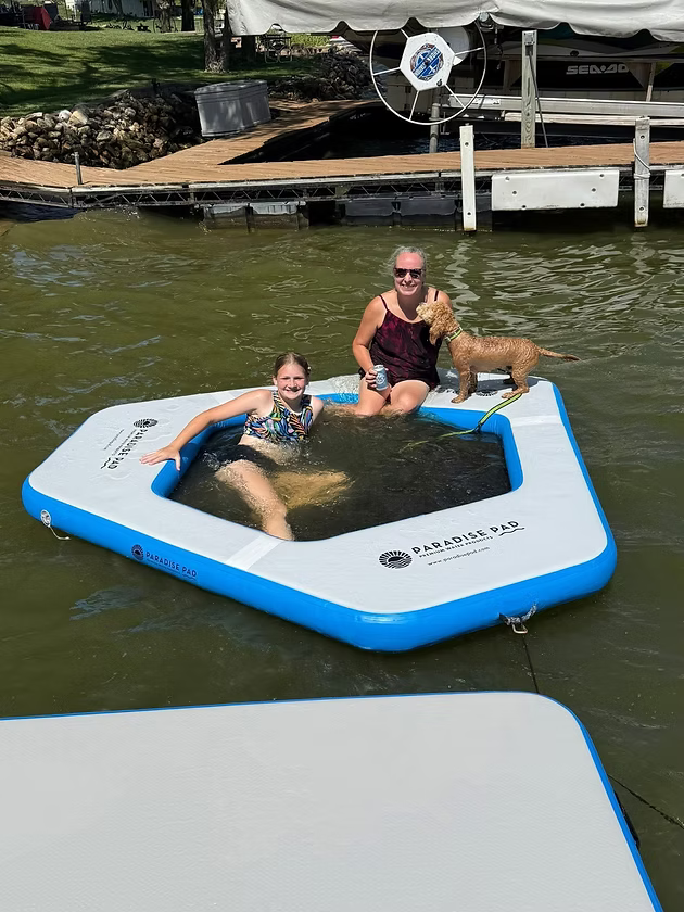 Inflatable Water Hammock 9' Splash Island Floating Triangle