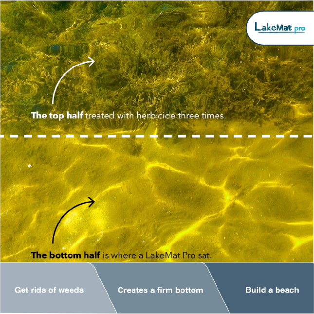 Weeds Won't Grow — With LakeMat Pro!