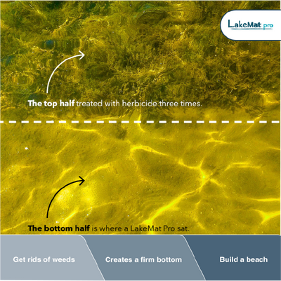 Weeds Won't Grow — With LakeMat Pro!